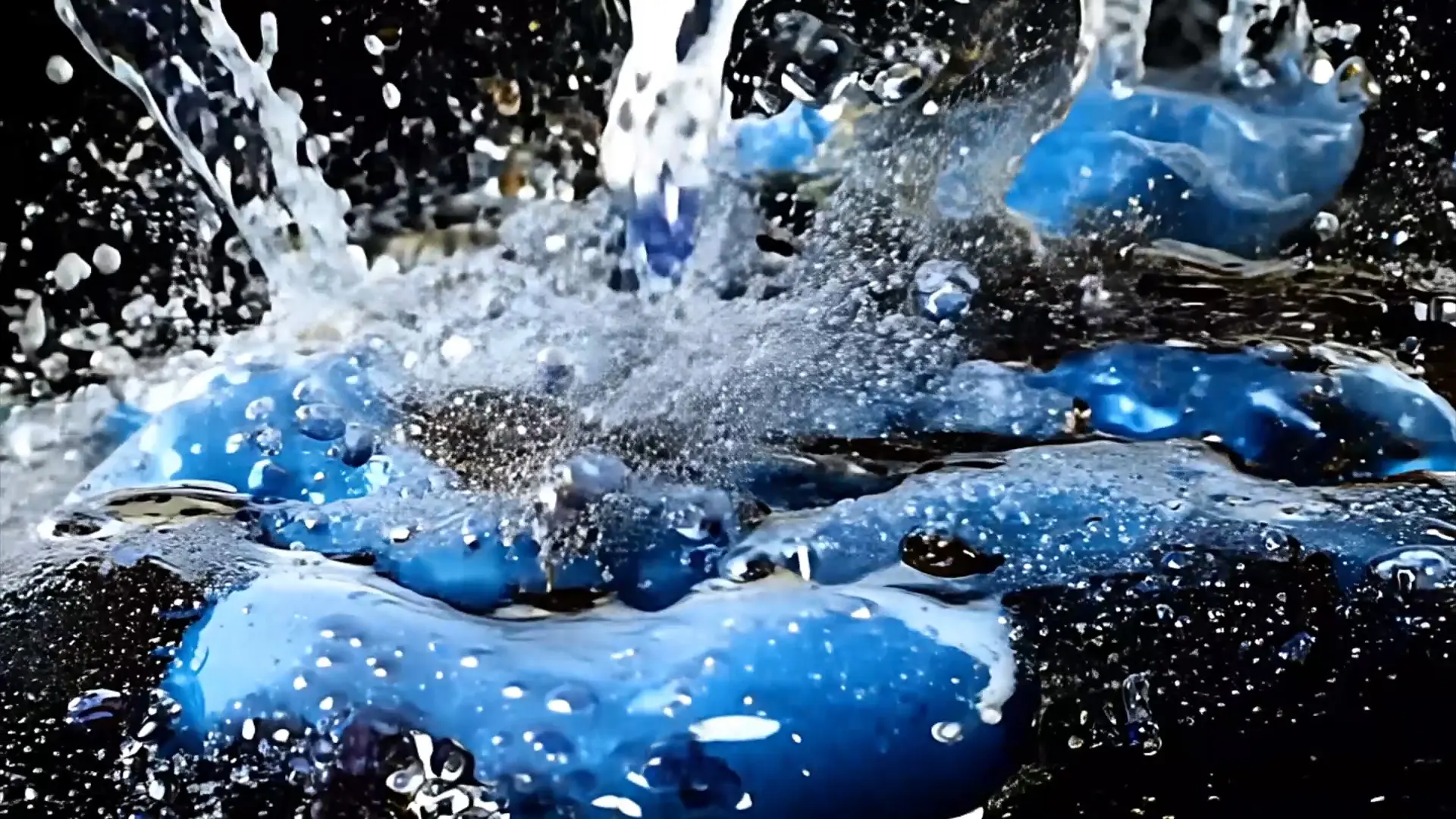 Dynamic Blueberry Water Splash Transition for Creative Projects